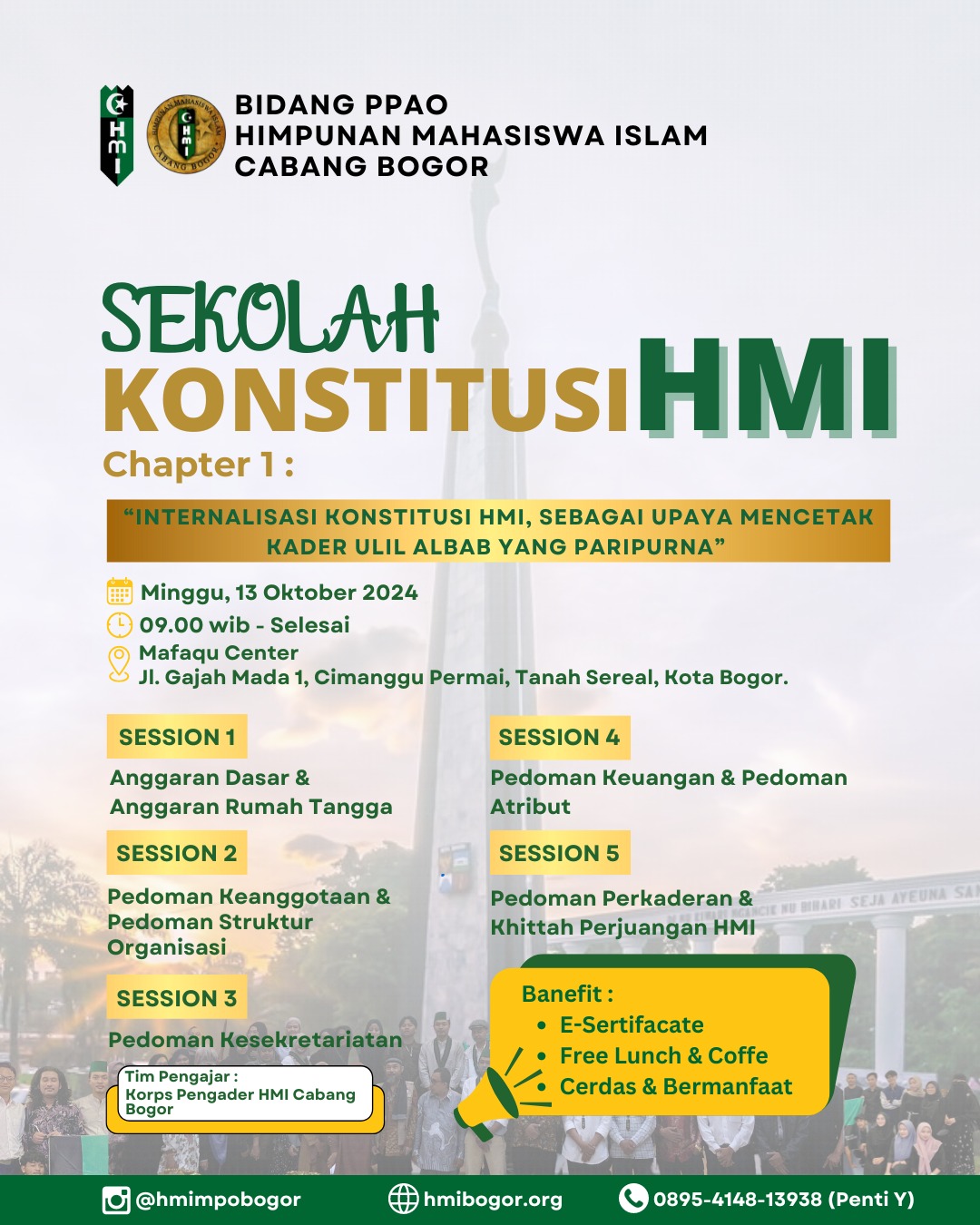 SEKOLAH KONSITUSI HMI CABANG BOGOR 🖤💚